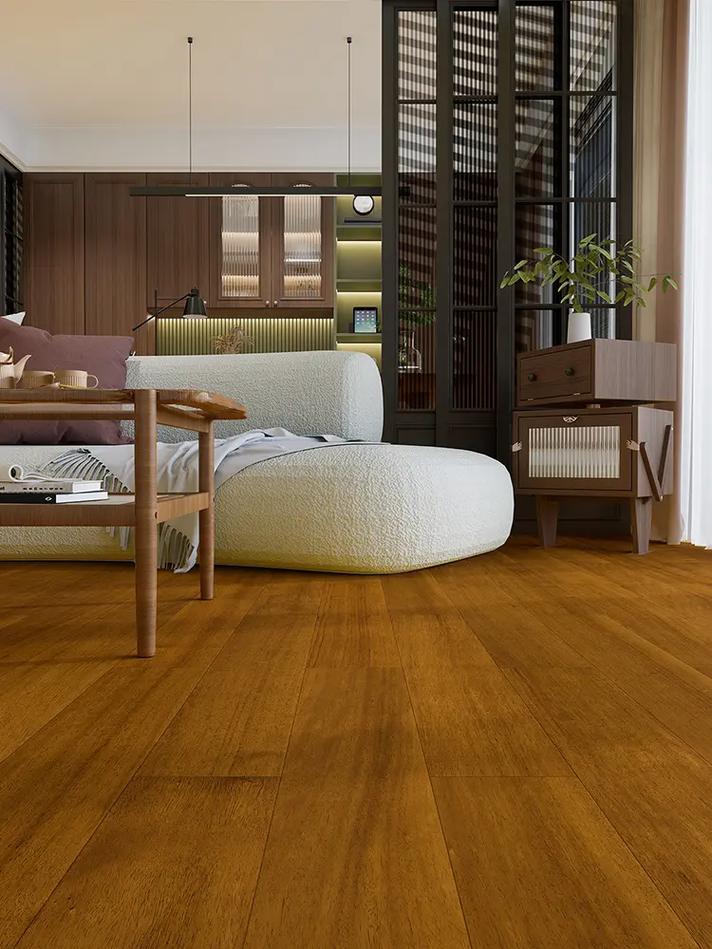 上臣木地板绿色产品纯原木番龙眼安装效果,好品质好价格五一优惠 - 抖